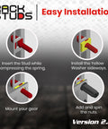R100 Series II Server Rack Screws 100 Pack Front Install Cage Nut Replacement For 19 Inch Racks With Square Punched Vertical Rails Red 2.22 Millimeter And 0.086 Inch Faster Easier Gear Mounting installation steps