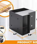 Heavy Duty Workbench Bracket Kit 12 Pc Three Way Right Angle Corner Braces for standard 2x4 lumber, close-up view.
