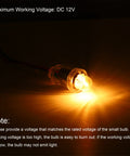 Top Tier E10 Screw Base Miniature Bulbs 12V 5W Warm Yellow Glow 15 Pack With Secure Storage Case illuminated in dark
