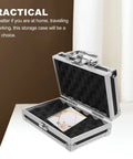 Heavy Duty Metal Briefcase Toolbox With Rugged Handle And Smart Compartments Built Solid For On The Go Handymen Fixing Cars Or Stashing Daily Gear, open showing compartments and a notepad.