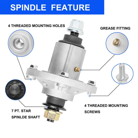 Top Tier Spindle Assembly For Riding Lawn Mowers Replaces GY20454 GY20962 Pre Greased Build with features and details.