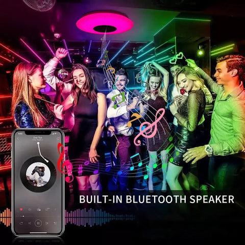 LED Starlight Ceiling Light With Bluetooth Speaker 36W Dimmable Color Changing Ambient Lamp for parties