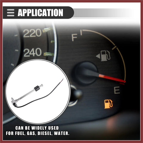 Built Tough Heavy Duty Universal Marine Fuel Sending Unit Top Shelf Float Gauge Sensor for Gas And Diesel Tanks Stainless Steel in car dashboard.