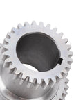 Close-up of metal Lathe Duplicate Gear Set With Two Speed High Low Transmission for Mini Lathe 0618 7x12 7x14 showing gear teeth.