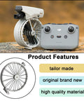 Dji Flip Foldable Arm Shell Replacement Part Right Front Arm Cover And Propeller Guard Gray Body Shell Repair Kit For Dji Flip Drone Durable Easy Install Extends Flight Life on rock and diagram highlighting features.