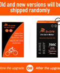 Two Pack Beefy Heavy Duty 700C Bike Inner Tubes With Schrader Valve Compatible With 700x25C 700x26C 700x28C 700x32C 700x34C Tires AV48 Construction Optimal Replacement Tubes For Road And Urban City Biking packaging old and new versions