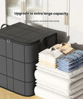 Tough As Nails Moving Storage Bags 2 Pack Hella Spacious Zippered Closet Organizers For Clothes, large capacity with stacked clothing.