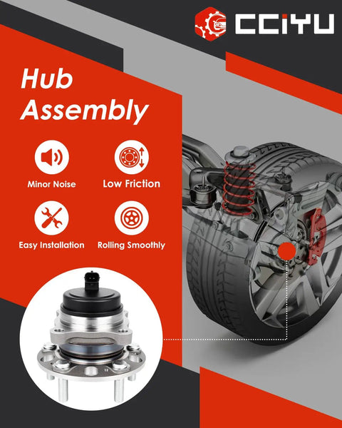 Sturdy Wheel Hub Bearing 513278 Fits 2009 2016 Hyundai Equus showing assembly and features for smooth installation.