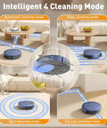 Robot Vacuum And Mop Combo With Schedule App Remote Voice Control 2300Pa Strong Suction Slim Self Charging Dock 2 In 1 Floor Cleaner For Pet Hair On Carpets And Hard Floors showing four intelligent cleaning modes.