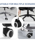 Smooth Operator Replacement Casters For Office And Gaming Chairs With 10mm Circlip Rod and Flawless 360 Spin Easy Peasy Install gliding on various surfaces.