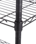 Heavy Lifting Five Tier Steel Wire Shelving Rack With Slick Rolling Wheels No Sweat Tool Free Assembly Thirty By Fourteen By Sixty Inches Garage Storage, detailed view of wire shelf and connector.