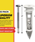 Heavy Duty Drywall Anchors And Screws Kit With Toggle Anchors Self Drilling Zinc Plastic For Secure Hanging Of Pictures And Shelves Includes 25 Pack Durable Corrosion Resistant Fasteners For Quick Install