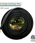Low Voltage Landscape Lighting Wire Direct Burial Underground Cable Fourteen Two Gauge Black 265 Feet For Outdoor Lighting