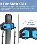 Hella Heavy Duty Abs Plastic Ski Wall Mount And Snowboard Rack For Garage Storage, adjustable clips for most skis