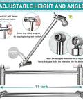 High Pressure 10 Inch Square Rain Shower Head Combo With Handheld Spray and 78 Inch Hose adjustable 11 inch chrome arm