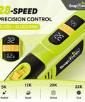 Badass 12V Cordless Rotary Tool Kit Delivers Slick Variable Speed Control with digital display for precision DIY projects.