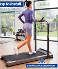 Straight Up Heavy Duty Rubber Shock Isolation Pads Eight Pack Four By Four By One Inch shown on treadmill, enhancing shock absorption.