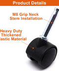 Plastic Casters Set Of 4 With M8 Grip Neck Stem 1 Inch Nylon Swivel Caster Wheels Quiet Non Slip Corrosion Resistant Replacement