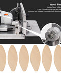 Solid Wood Joining Biscuits Set, 100 Pcs with 0 10 20 Size Options, machine close-up, woodworking dowels for joinery