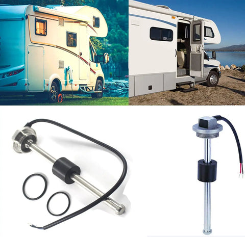 Heavy Duty Marine Fuel Sending Unit With Twist In Bsp Threads For Easy Boat And Truck Level Checks 0 To 190 Ohm Sensor 600Mm Probe shown with RV.