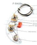Slick Precision Bass Wiring Kit Featuring CTS 250K Pots And.047uF Orange Drop Capacitor Paired With Gavitt Cloth Hookup Wire on diagram.
