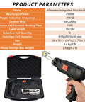 Heavy Duty Magnetic Induction Heater Kit For Yanking Stuck Rusty Bolts And Bearings 2500W in a compact storage case with tools.