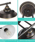 Industrial Rustic 3 Light Vanity Wall Sconce in Dark Bronze with vintage gold trim details and E26 socket features