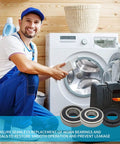 Heavy Duty Washer Tub Bearing And Seal Replacement Kit For Select Kenmore And Lg Models Top Shelf Parts displayed with a technician.