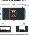 Plug And Play Wireless Charging Base For Chevy Equinox EV 2024 2025 2026 showing dimensions 158mm x 138mm, featuring a non-slip silicone mat.