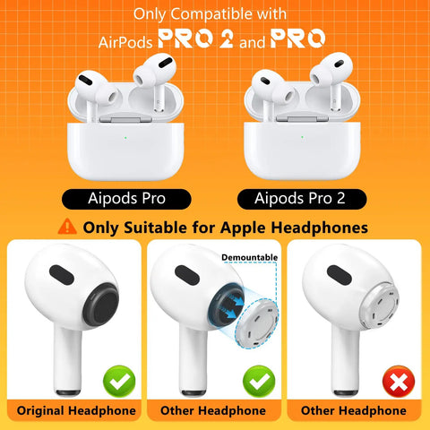 Premium Replacement Ear Tips For Apple AirPods Pro 2nd And 1st Gen White 4 Pairs Soft Silicone Buds compatible with AirPods Pro and Pro 2
