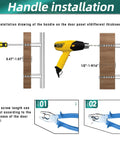 Installation guide for 40 Pack Brushed Nickel Stainless Steel Kitchen Cabinet Handles Drawer Pulls, showing screw length adjustment.