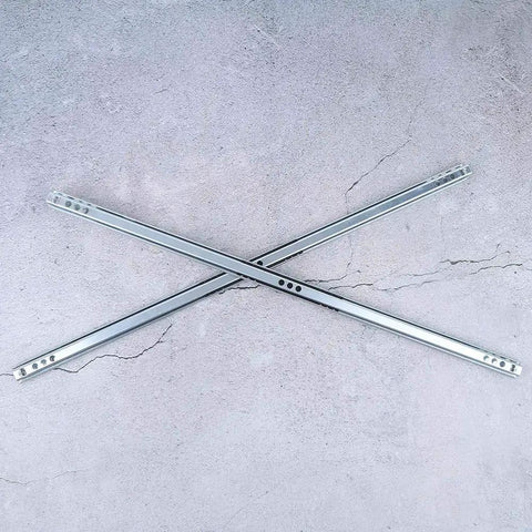 Two Pack Ball Bearing Drawer Slides 450x17mm Heavy Duty Steel Drawer Tracks With Soft Close for Cabinets Closets Kitchen
