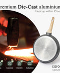 Eight Inch Nonstick Granite Frying Pan With Eco Safe Pfoa And Pfos Free Coating For Healthier Everyday Cooking on a countertop.