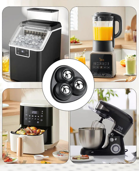 Twenty Four Pack Self Adhesive Appliance Sliders With Tool Free Install And Slick Full Rotating Rollers For No Sweat Moving Of Heavy Kitchen Countertops Or Coffee Makers Black around kitchen appliances.