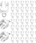 50 Piece Bulk Pack White Curtain Track Rollers Premium Quality Smooth As Butter Slick Glide Compatible With 11 mm Flexible Tracks.