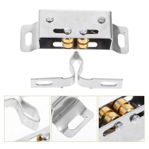 Closet Door Ball Catch Kit With Adjustable Tension 10 Pairs Stainless Steel Quiet No Fuss Install Noise Reduction Silver Finish