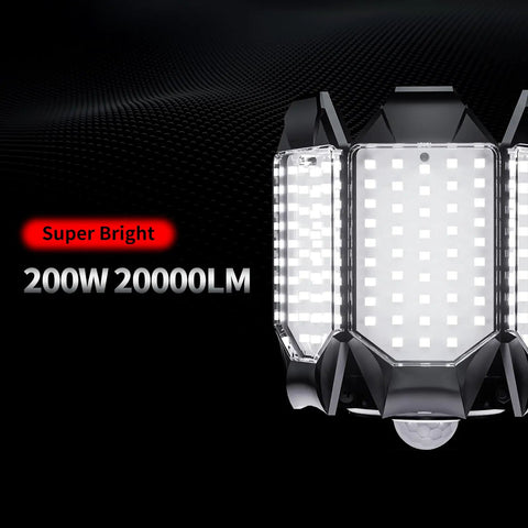 Motion Sensor Garage Light With Upgraded PIR, 20000 Lumen Output 200W Ceiling LED, super bright light design