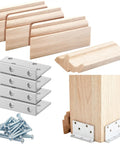 Heavy Duty 3 Inch Newel Post Mounting Kit With Solid L Bracket Fasteners Maple Wood Skirt Trim Deck Railing Hardware components