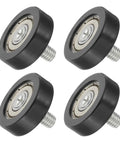 Heavy Duty Nylon Drawer Rollers 4 Pack Built Tough Smooth Glide Sliding Door Track Guide Replacement Wheels For Drawers Cabinets And Home Doors Black M6X10mm Thread, black nylon wheels with metal components.
