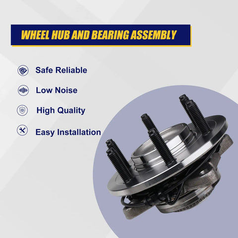 Heavy Duty Front Wheel Bearing And Hub Assembly For 2003 2006 Ford Expedition 4wd And Lincoln Navigator Awd, high quality design, easy installation.