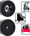 4 Piece Badass Heavy Duty Antivibration Rubber Feet Mounts Replacement For Compressors And Generators Shock Absorber Pads With One Quarter Inch Hole 192310GS Compatible Machine Design - black rubber mounts for machinery.