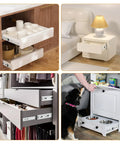 Bulletproof Heavy Duty Ball Bearing Drawer Slides Five Pair 22 Inch Full Extension Soft Close Silent Glide Track in various cabinet uses.