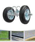 Rock Solid Sliding Door Roller Assembly With Quiet Rubber Wheels 600 Lbs Heavy Duty Load Galvanized Steel Hardware for closet door glide.