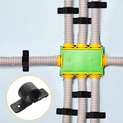Installed 50 Pack One Half Inch Pipe Clamps Pex Clamp Set Heavy Duty Bulk Pipe Supports Suspension Clips For Pex Copper CPVC Plumbing