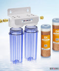 Heavy Duty Two Stage Deionized Water Rinse System delivers knockout spotless results on cars and RVs by filtering out gnarly hard water minerals.