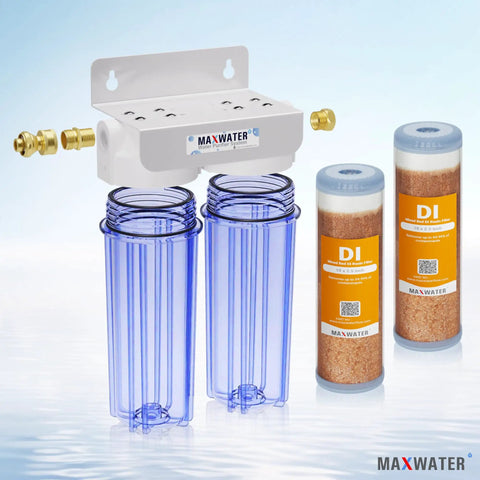 Heavy Duty Two Stage Deionized Water Rinse System delivers knockout spotless results on cars and RVs by filtering out gnarly hard water minerals.