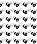 Dead Silent Double Wheel Curtain Track Rollers 30 Pack With Smooth Gliding Pulleys arranged in rows for ceiling hardware.