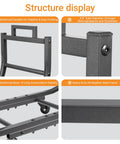 Heavy Duty Outdoor Firewood Rack 32 Inch Log Holder With Rustproof Tubular Steel Construction structure display details
