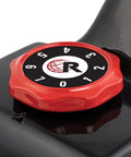 Close-up of red adjustment dial on Economy Adjustable Knee Kicker for Carpet Installation with Heavy Duty Aluminum Castings