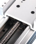 Heavy Duty Fully Enclosed Linear Guide Module With Sfu1605 Ballscrew And Mgn12c Rails showing precision ballscrew within aluminum housing.